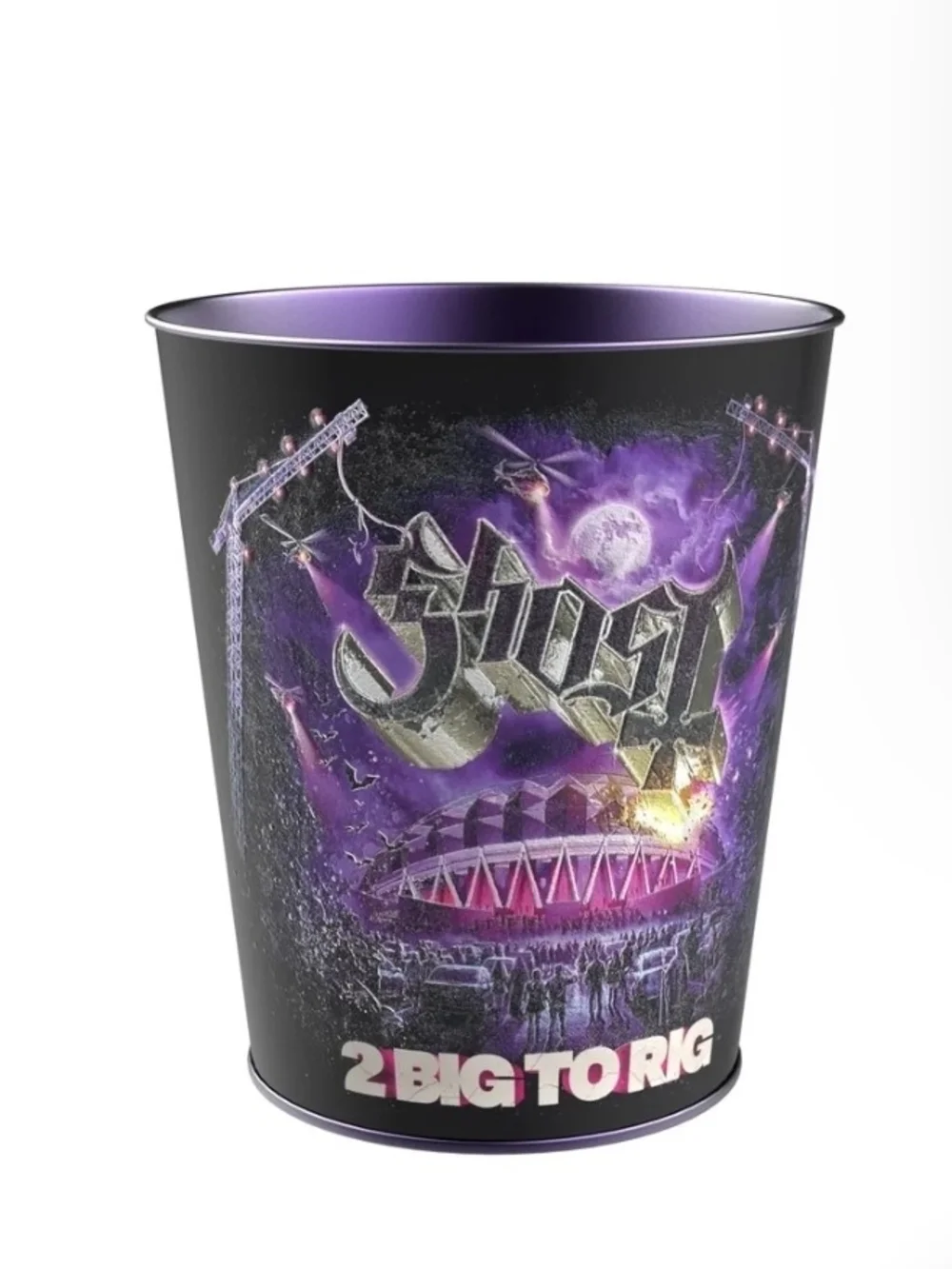 NEW Ghost: 2 Big To Rig Concert Film 130oz Popcorn Bucket - Metal - Rare
